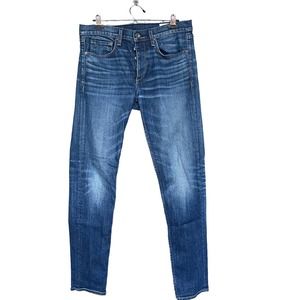 Rag & Bone Jeans Mens Fit 2 Slim Size 31 Vallejo Blue Button Fly